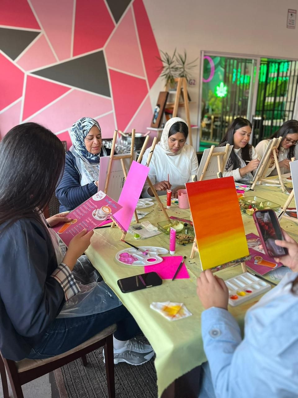 Creative painting table at Life Is Good Café